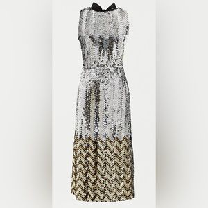 NWT J.CREW Sequin Dress Two-Toned Chevron